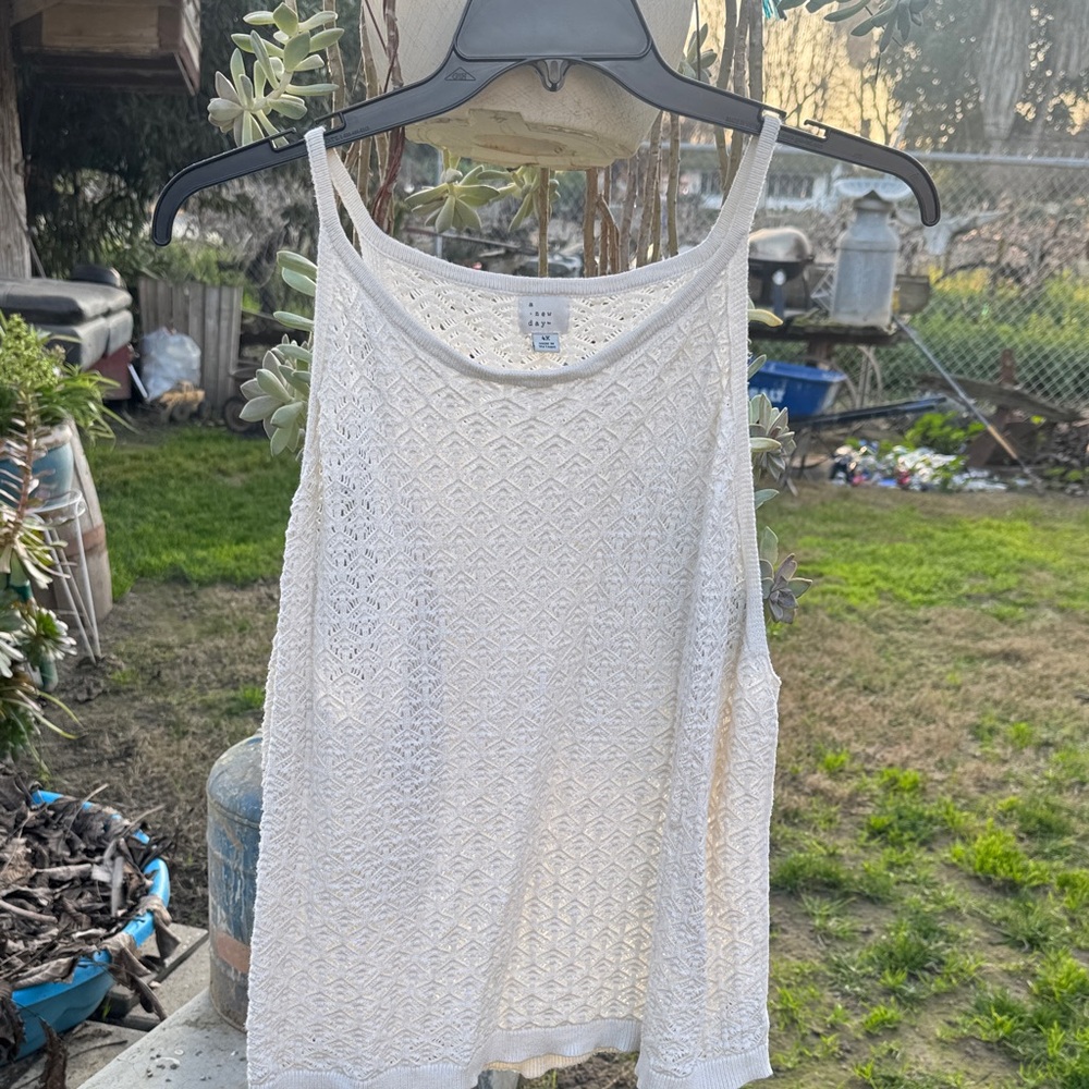 a new day Women's Cream Lace Camisole